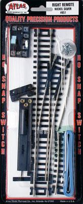 Atlas Code 100 Remote Control Snap-Switch(R) Turnout - Nickel-Silver Rail -- Right-Hand - ATL851