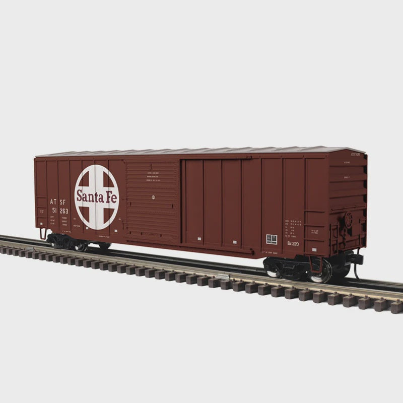 Atlas O ACF 50'6" Boxcar - 3-Rail - Ready to Run - Trainman(R) -- Santa Fe (Boxcar Red, Large Logo) #51263