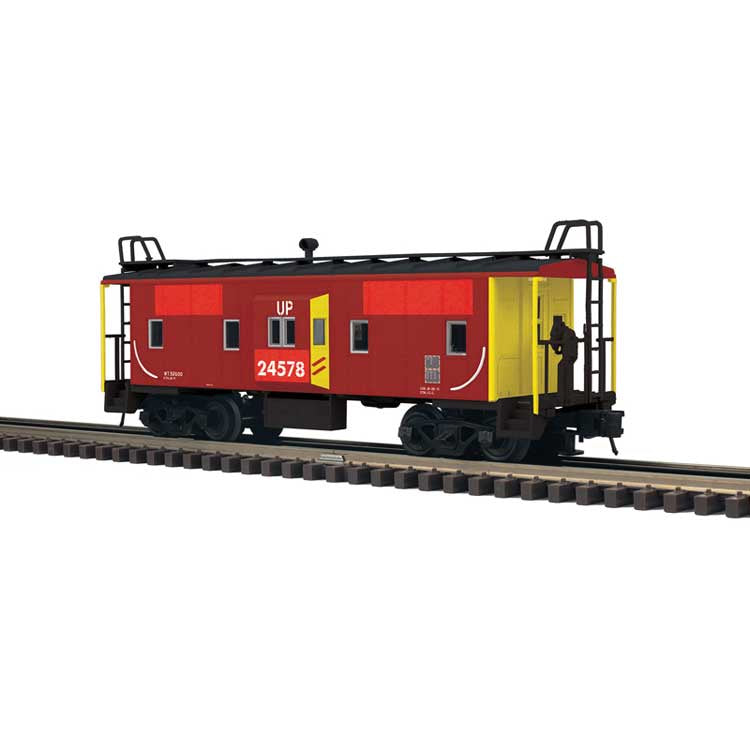 Atlas O Bay Window Caboose - 3-Rail - Ready to Run - Trainman(R) -- Union Pacific (Patched Ex-Rock Island, red, yellow) #24580