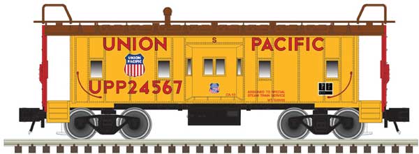 Atlas O O 3RL BAY WINDOW CABOOSE - Union Pacific ( UP )"STEAM TRAIN SERVICE" - ATO2001742