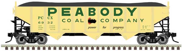 Atlas O ATO20018211 O 3RL AAR 70T HOPPER - PEABODY COAL #6903 - ATO20018211