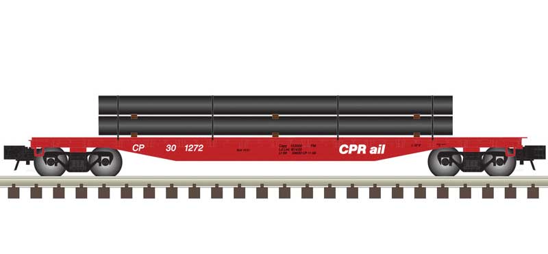 Atlas O O 52'6" FLAT CAR W/LOAD - CP RAIL #301272 - ATO20020142