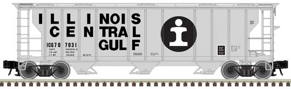 Atlas O ATO20025161 O Trainman 3-Bay PS-2 Covered Hopper, Illinois Central Gulf ( ICG )- ATO20025161