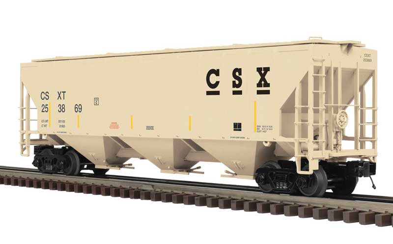 Atlas O Pullman-Standard PS2-CD 4427 High-Side Covered Hopper - 3-Rail - Premier -- CSX (gray, black) #253871