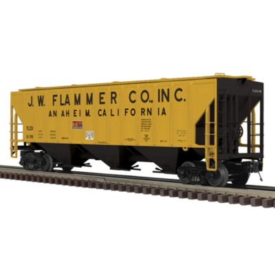 Pullman-Standard PS2-CD 4427 High-Side Covered Hopper - 3-Rail - Premier -- J. W. Flammer TLDX (orange, black) #6199