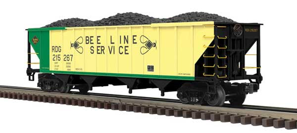 Atlas O 4-Bay Coal Hopper 3-Pack - 3-Rail - Ready to Run - Premier -- 1 Each: CNJ #908732, LV #610484, RDG #215267 (Fantasy Schemes)