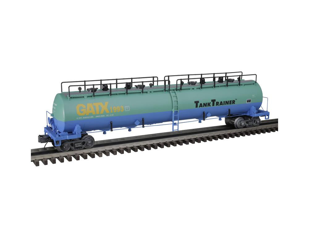 20,000-Gallon 4-Compartment Tank Car - 3-Rail - Ready to Run - Premier -- GATX (TankTrailer, green, blue, yellow) #1996