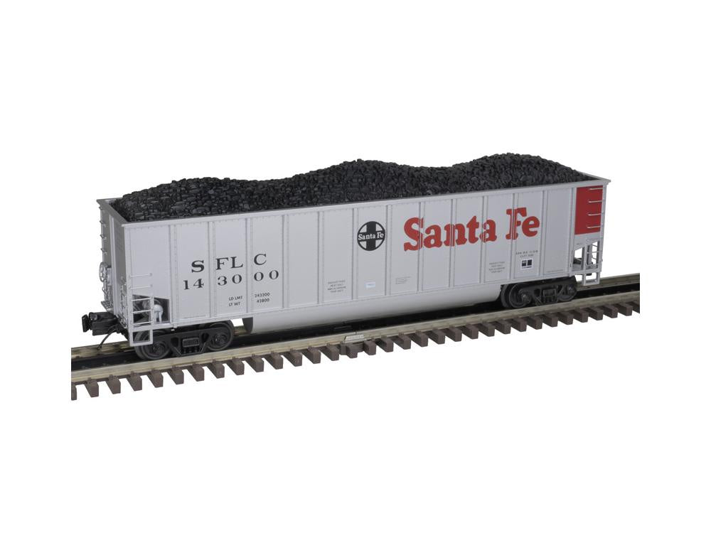 Coalporter Coal Gondola - 3-Rail - Ready to Run - Premier -- Santa Fe (Fantasy Scheme, silver, red, black) #143299