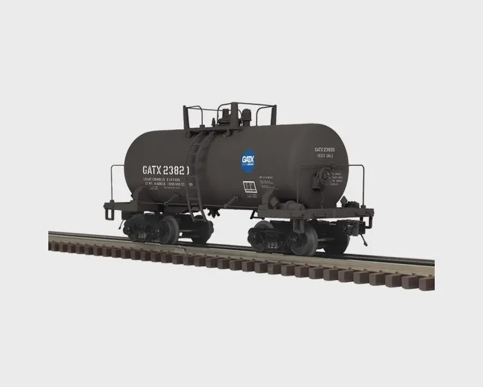 Atlas O 8,000-Gallon Tank Car - 3-Rail - Ready to Run - Premier -- General American GATX (black, blue, white, Service Driven Logo) #23820