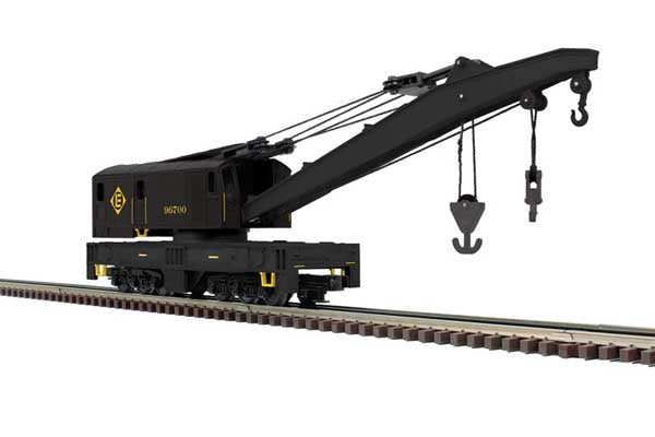 Atlas O 250-Ton Diesel Industrial Brownhoist Crane - 3-Rail - Ready to Run - Premier -- Erie Lackawanna #96700 (black, yellow)