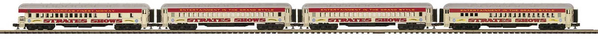 Atlas O Madison Heavyweight Set - 3-Rail RTR -- Strates Shows Red Train