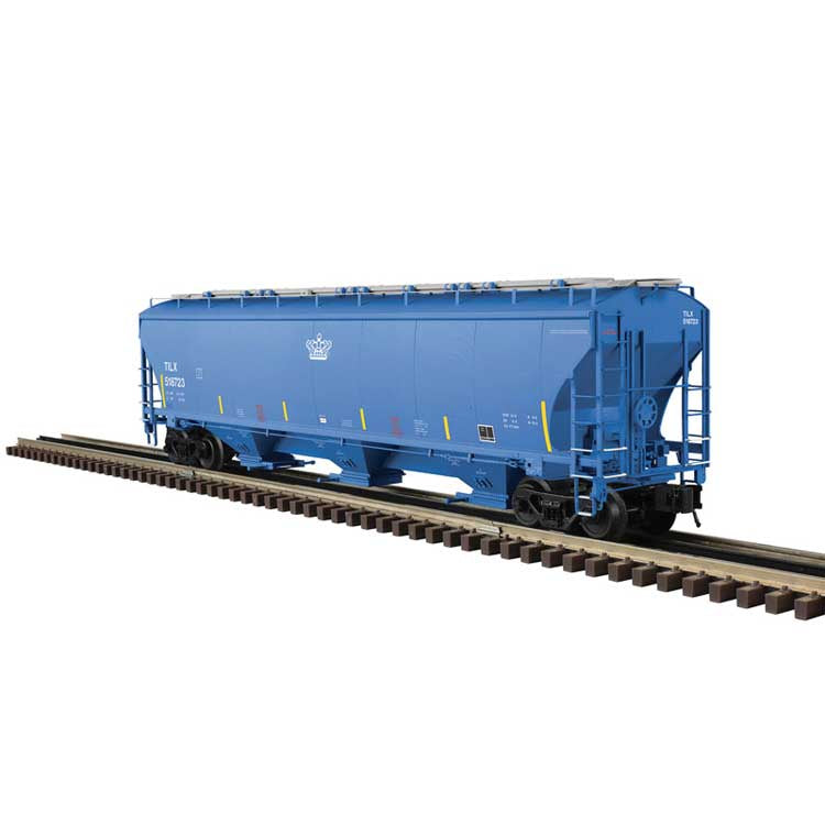 Atlas O Trinity 5161 Cubic Foot Covered Hopper - 3-Rail - Ready to Run - Master -- Atlas O Trinity Industries Leasing TILX (blue, white) #518731