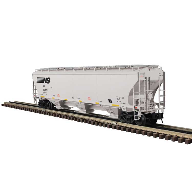 Atlas O Trinity 5161 Cubic Foot Covered Hopper - 3-Rail - Ready to Run - Master -- Norfolk Southern (gray, black) #295022