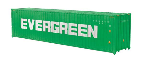 Atlas O 40' High-Cube Container - Assembled -- Evergreen (green, white) #8281458