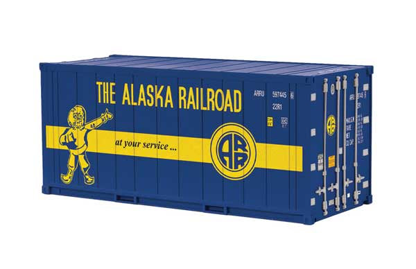 Atlas O 20' Reefer Container - Assembled -- Alaska Railroad (blue, yellow) #5974543