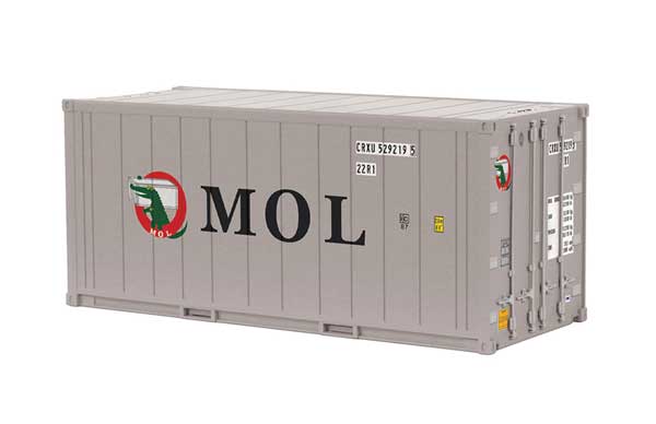 Atlas O 20' Reefer Container 8-Pack - Assembled -- 2 Each Hapag-Lloyd, Maersk, Mitsui OSK, P&O Nedlloyd