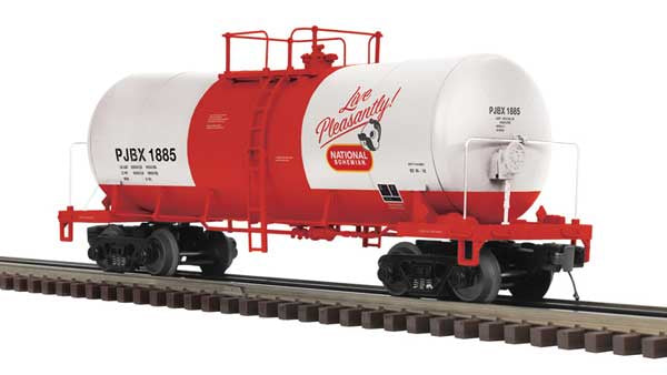 Atlas O Funnel-Flow Tank Car - 2-Rail - Ready to Run - Premier -- National Bohemian Beer PJBX (blue, white, red) #1885
