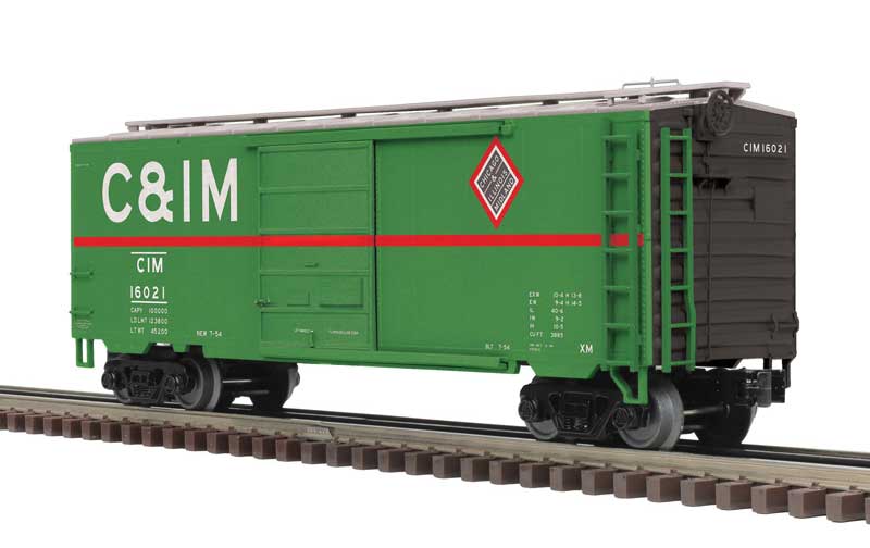Atlas O O Pullman Standard PS-1 40' Boxcar w/6' Door - 3-Rail - Ready to Run - Premier -- Chicago & Illinois Midland (green, black, white) #16021 - ATO30030201