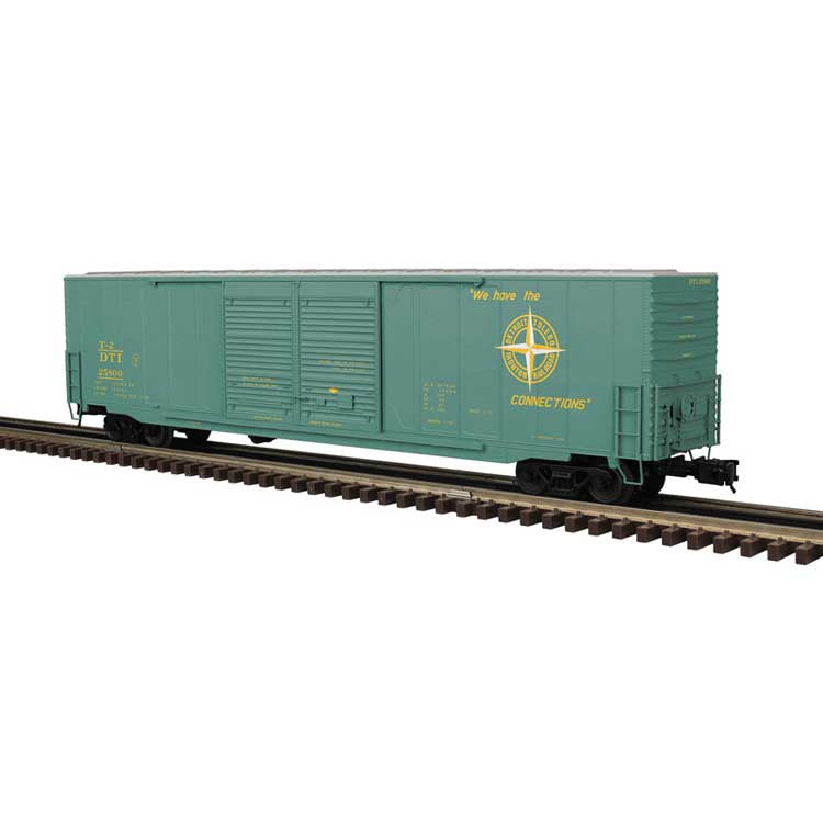 Atlas O ACF 60' Double-Door Auto Parts Boxcar - 3-Rail - Ready to Run - Premier -- Detroit, Toledo & Ironton (green, yellow, Compass Logo) #25811