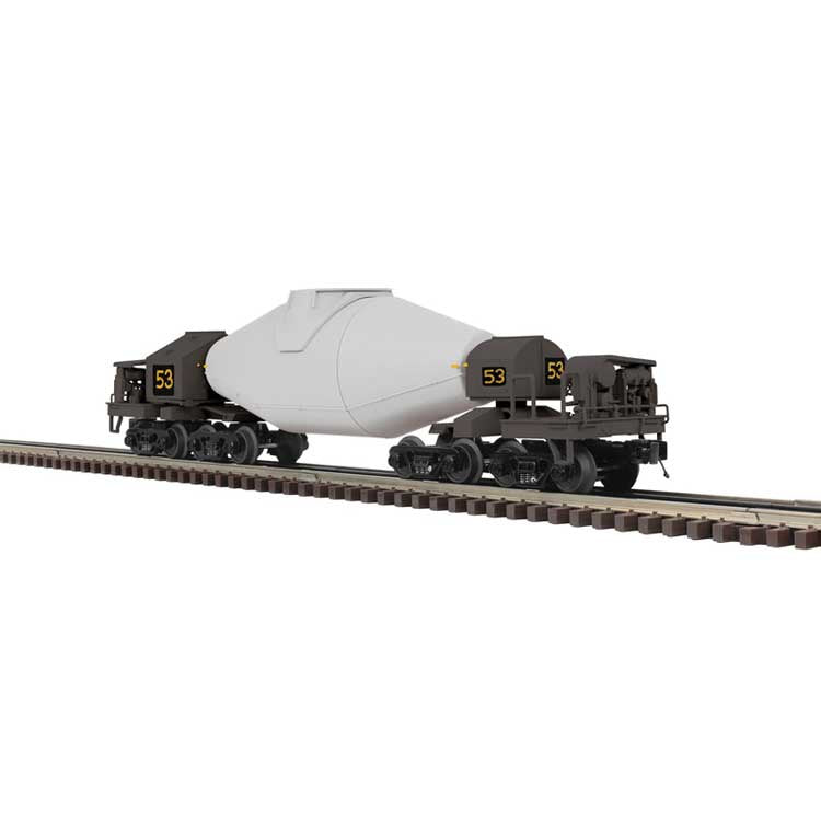 Atlas O 8-Axle Hot Metal "Torpedo" Car w/Flickering Load - 3-Rail - Premier -- Bethlehem Steel (silver, black) #56