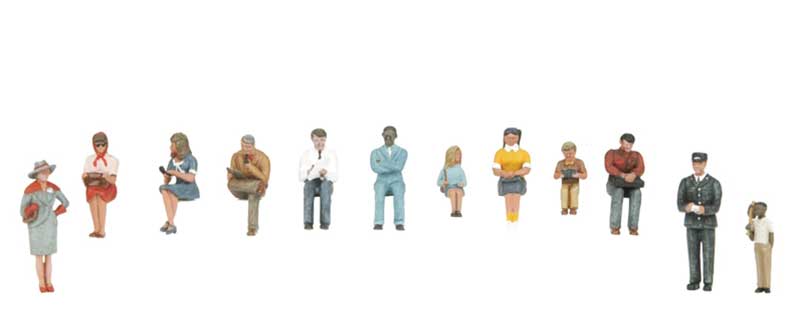 Atlas O Madison Heavyweight Figure Set - Premier -- Travelers Set #3 pkg(12) - ATO3009952