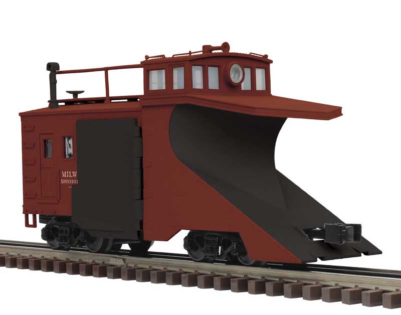 Atlas O Russell Snow Plow - 3-Rail - Ready to Run - Premier(R) -- Milwaukee Road (red, black) #X900101 - ATO30099721
