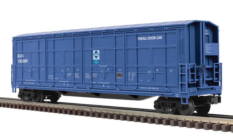 Atlas O Thrall 55' All-Door Boxcar - 3-Rail - Ready to Run - Premier(R) -- David J. Joseph Transportation (blue, white) #100009 - ATO30099781