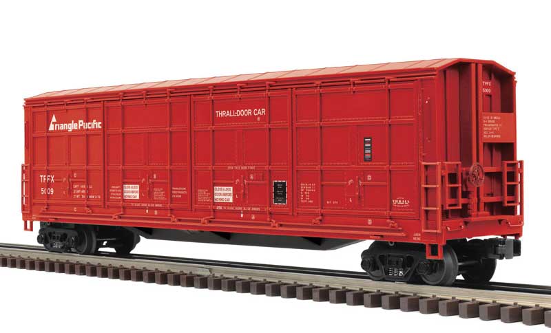 Atlas O Thrall 55' All-Door Boxcar - 3-Rail - Ready to Run - Premier(R) -- Triangle Pacific (red, white) #5011 - ATO30099812