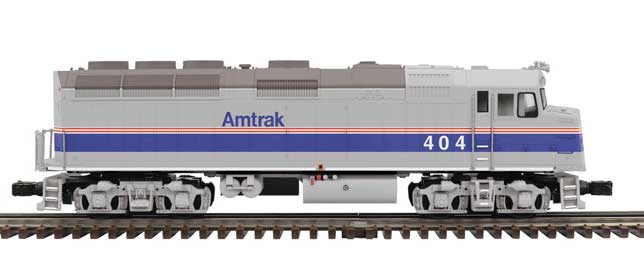 Atlas O EMD F40PH - 3-Rail - Proto-Sound 3.0 - Premier -- Amtrak #404 (Phase IV, silver, blue, red) - ATO30138032