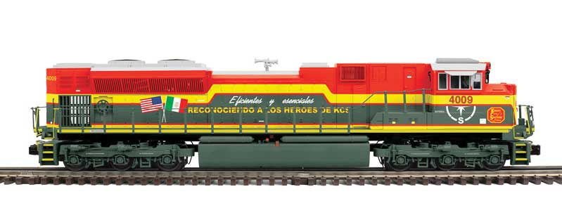 EMD SD70ACe - 3-Rail - Proto-Sound 3.0 - Premier -- Kansas City Southern #4009 (Essential Workers, red, yellow, black)