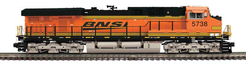 GE ES44AC - 3-Rail - ProtoSound 3 and DCS - Premier -- BNSF Railway #5738 (H2, orange, black, yellow, Wedge Logo)