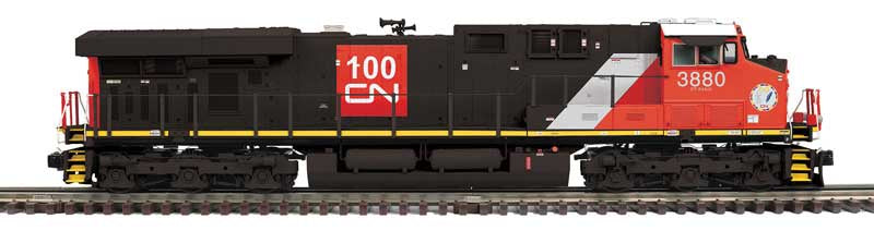 Atlas O GE ES44AC - 3-Rail - ProtoSound 3 and DCS - Premier -- Canadian National #3880 (black, red, white, 100th Anniversary Logo)
