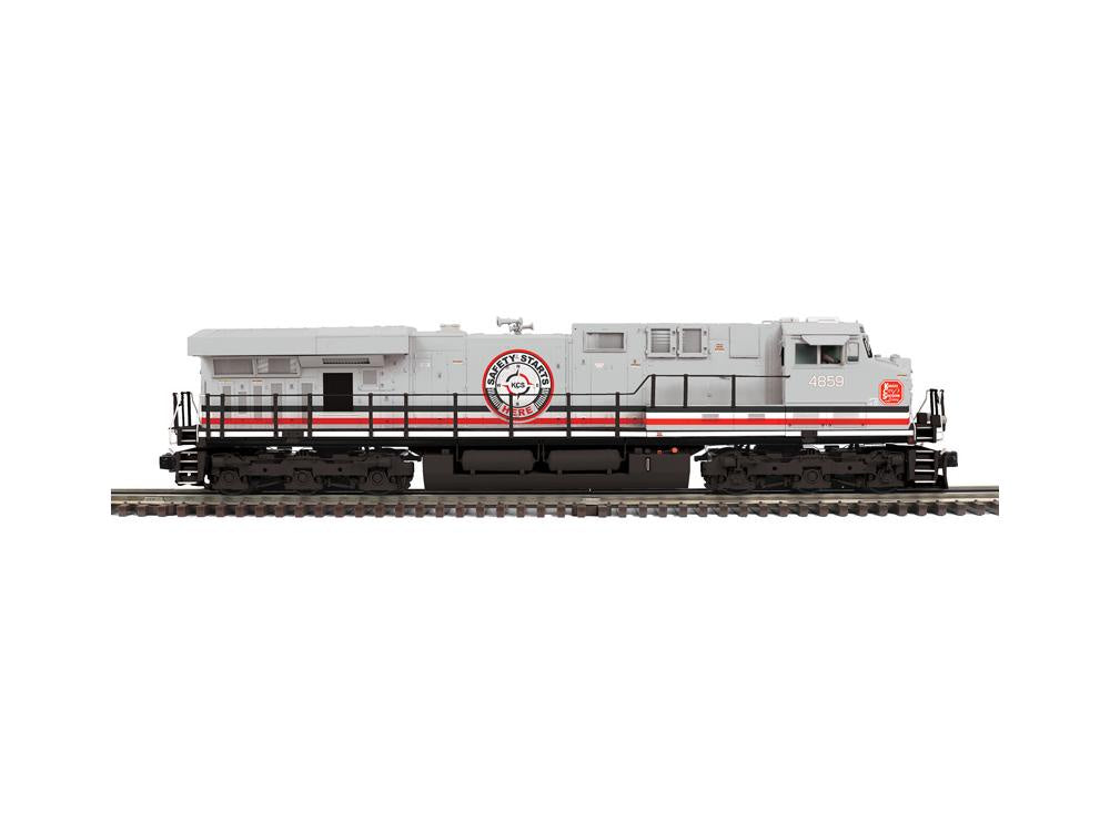 Atlas O GE ES44AC - 3-Rail - ProtoSound 3 and DCS - Premier -- Kansas City Southern #4859 (silver, red, black, Safety Starts Here)