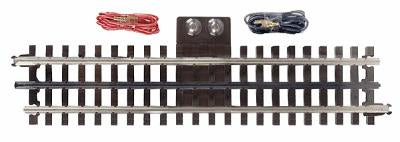 Atlas O 21st Century Track System(TM) Nickel Silver Rail w/Brown Ties - 3-Rail -- Terminal Track, 10" Straight - ATO6010