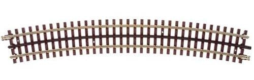 Atlas O Atlas O 21st Century Track System(TM) Nickel Silver Rail w/Brown Ties - 3-Rail -- O-81 Full Curved Section (16 pcs./Circle) - ATO6011
