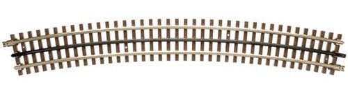Atlas O Atlas O 21st Century Track System(TM) Nickel Silver Rail w/Brown Ties - 3-Rail -- O-90 Full Curved Section (Circle = 16 Pieces) - ATO6013