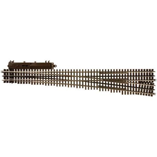 Atlas O 21st Century Track System(TM) Nickel Silver Rail w/Brown Ties - 3-Rail -- #7.5 High-Speed Switch - Right-Hand - ATO6022