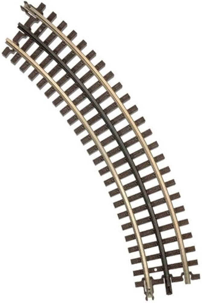 Atlas O 21st Century Track System(TM) Nickel Silver Rail w/Brown Ties - 3-Rail -- O27 Full Curved Section (8 pcs./circle) - ATO6043