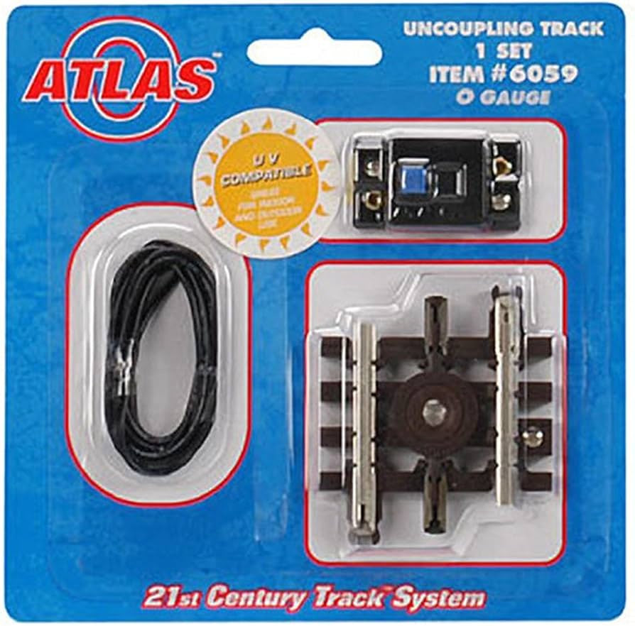 Atlas O 21st Century Track System(TM) Nickel Silver Rail w/Brown Ties - 3-Rail -- Uncoupler - 1-3/4" 4.4cm - ATO6059
