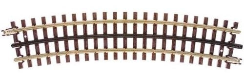 Atlas O 21st Century Track System(TM) Nickel Silver Rail w/Brown Ties - 3-Rail -- O54 Full Curved Section (16pcs./circle) - ATO6060