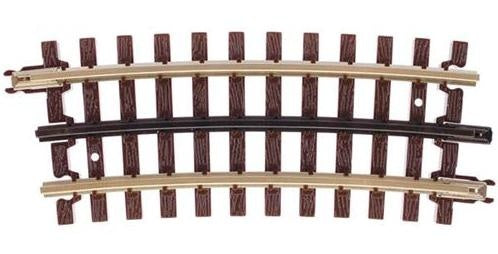 Atlas O 21st Century Track System(TM) Nickel Silver Rail w/Brown Ties - 3-Rail -- O54 Half Curved Section - ATO6061