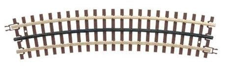 Atlas O 21st Century Track System(TM) Nickel Silver Rail w/Brown Ties - 3-Rail -- O63 Full Curved Section (16 pcs./circle) - ATO6064