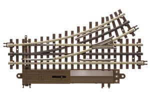 Atlas O 21st Century Track System(TM) Nickel Silver Rail w/Brown Ties - 3-Rail -- O36 Left Hand Remote Custom Supreme Switch - ATO6075