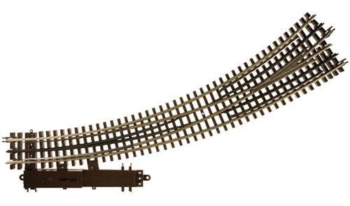 Atlas O 21st Century Track System(TM) Nickel Silver Rail w/Brown Ties - 3-Rail -- O72/O54 Curved Left Hand Turnout - ATO6077