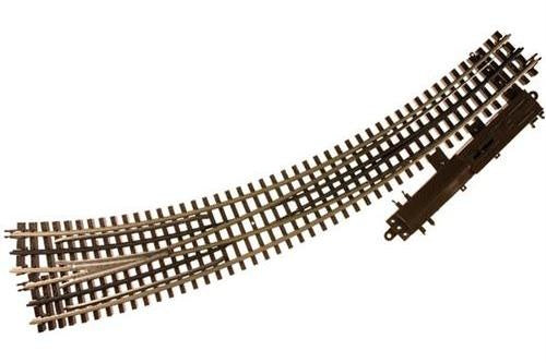 Atlas O 21st Century Track System(TM) Nickel Silver Rail w/Brown Ties - 3-Rail -- O72/O54 Curved Right Hand Turnout - ATO6078