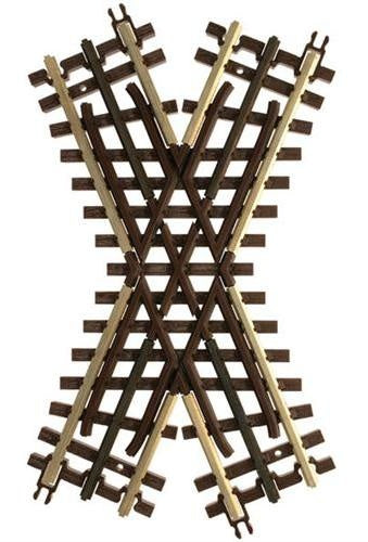 Atlas O Atlas O 21st Century Track System(TM) Nickel Silver Rail w/Brown Ties - 3-Rail -- 45-Degree Crossing - ATO6081