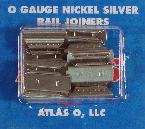 Atlas O 21st Century Track System(TM) Nickel Silver Rail w/Brown Ties - 3-Rail -- Rail Joiners - Nickel Silver pkg(16) - ATO6091