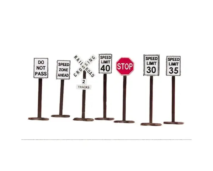 Atlas O Road Sign Set -- 7 Signs - ATO66913
