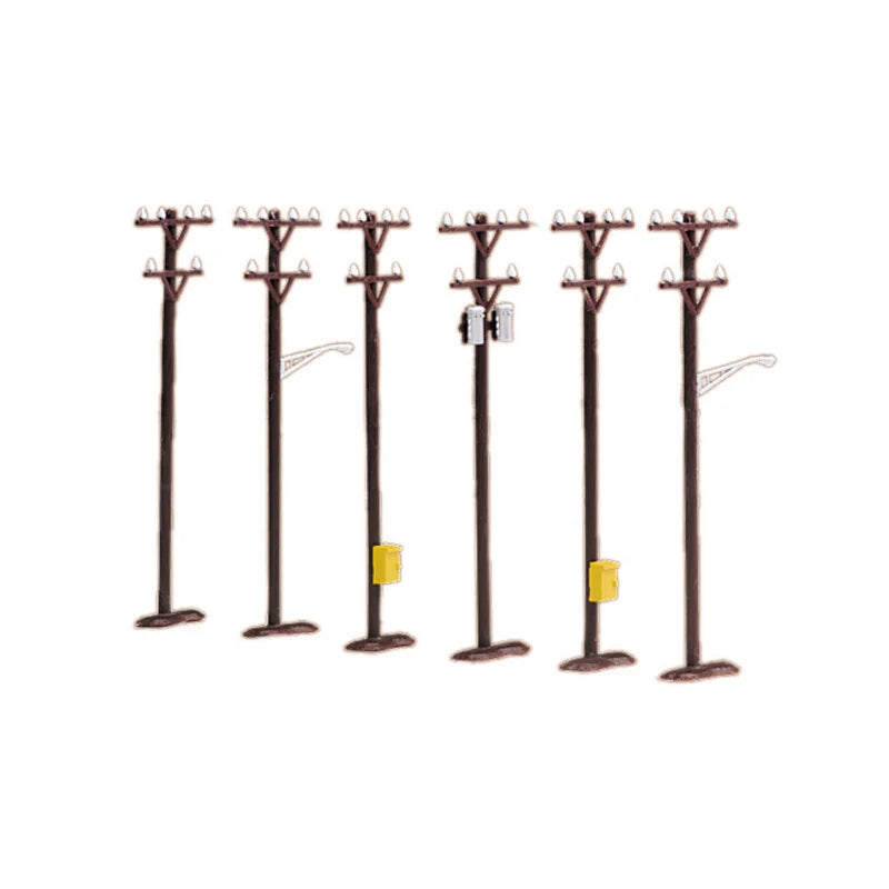 Atlas O Telephone Pole Set -- pkg(6) - ATO66914