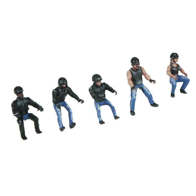 Atlas O Motorcycle Riders Figure Set -- pkg(5) - ATO66919